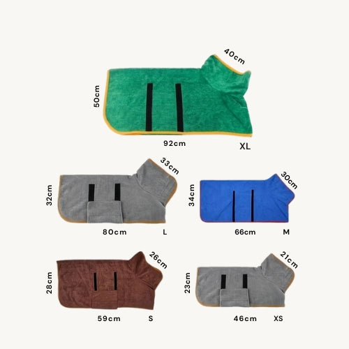 Saugfähiger Bademantel für Hunde