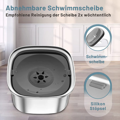 Anti-Spill Wassernapf aus Edelstahl