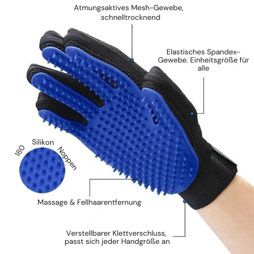 Silikon Pflegehandschuh - Fellbürste